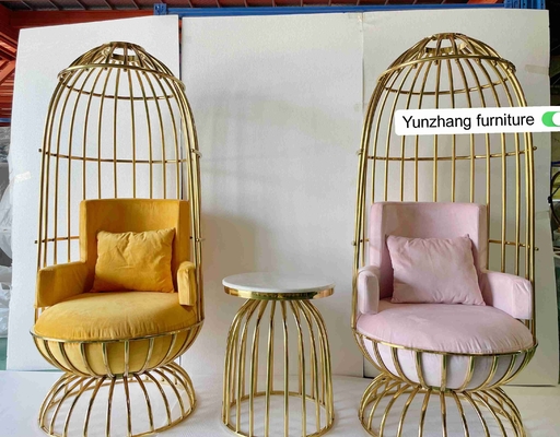Удобная нержавеющая сталь стула Birdcage золота металла для банкета гостиницы