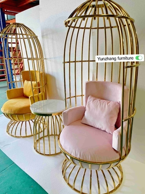 Удобная нержавеющая сталь стула Birdcage золота металла для банкета гостиницы