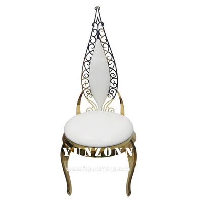 Хорошая цена Стула банкета свадьбы нержавеющей стали золота бархат коммерчески кожаный онлайн