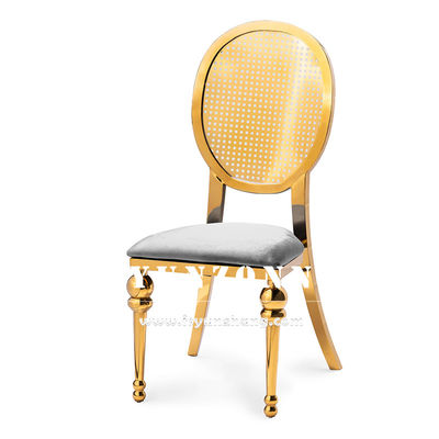 Хорошая цена Рынок Ближнего Востока Еда Мебель Банкетная вечеринка Нержавеющая сталь Стул Золотые роскошные свадебные стулья онлайн