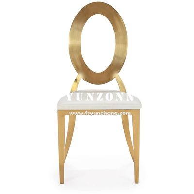 Хорошая цена Столовая Мебель Золотая Нержавеющая сталь Банкетный стул Складывание дизайн Гостиница Свадебное мероприятие Партия Стальный стул онлайн