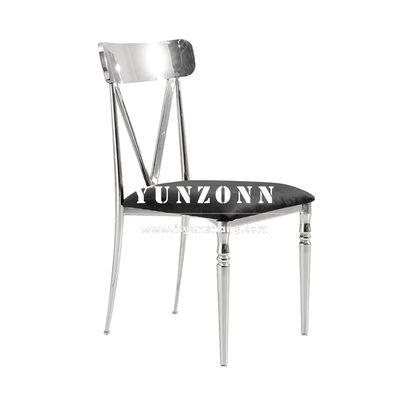 Высокая спина Чёрный туфлистый бархатный столик столы из нержавеющей стали ноги гостиничные мероприятия столовая мебельные стулья