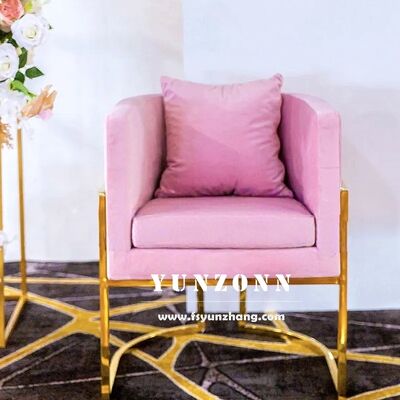 Хорошая цена Современный одноместный диванный стул с золотой нержавеющей сталью и красочной бархатной подушкой для гостиниц Гостиницы Столовые и торговые центры онлайн