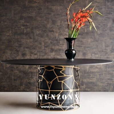Хорошая цена Оптовая продажа Luxury Living Room Furniture Интерьер Ночной клуб Экстерьер Турция Дизайн Черный стол из нержавеющей стали для свадьбы онлайн
