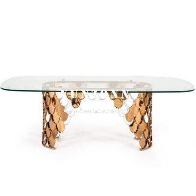 Хорошая цена Современный роскошный стеклянный топ из нержавеющей стали центральные элементы новый стиль свадебный декор стола для обеденного отеля на открытом воздухе онлайн