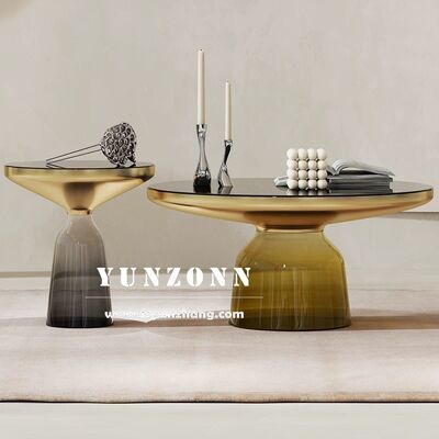 Хорошая цена Скандинавский роскошный простой дизайн Круглый стеклянный боковой стол Современная гостиная Мебель для дома и отеля для обеда и свадьбы онлайн