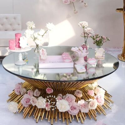 Хорошая цена Роскошный журнальный столик Divine с металлической проволочной основой и зеркальной столешницей, дизайнерская мебель для гостиной и центральный элемент декора для дома онлайн