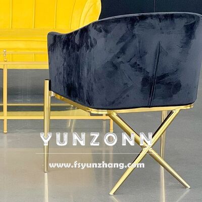 Хорошая цена Современный столовой кресло с X ногами из нержавеющей стали дизайн бархатные гостиничные стулья онлайн