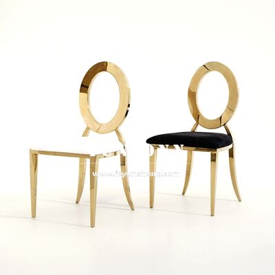Хорошая цена Антикварный стул Louis Oz с золотой нержавеющей сталью для современных мероприятий Банкеты Гостиницы Столовые апартаменты Свадебный стул онлайн