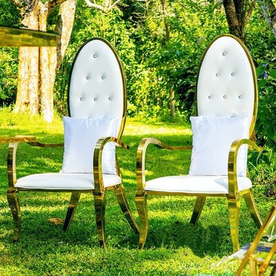 Хорошая цена Современные троны из нержавеющей стали для короля и королевы, свадебные кресла императрицы для мероприятий, банкетов, отелей онлайн