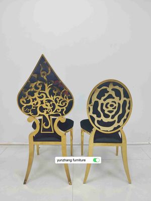 Хорошая цена Дизайн стула банкета свадьбы нержавеющей стали задний для события W50xD65xH92cm онлайн