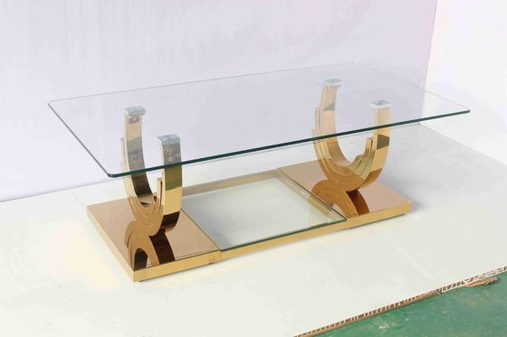 Хорошая цена Основание золота ti подковообразное журнальный стол 2 частей установило мебель дома живущей комнаты онлайн